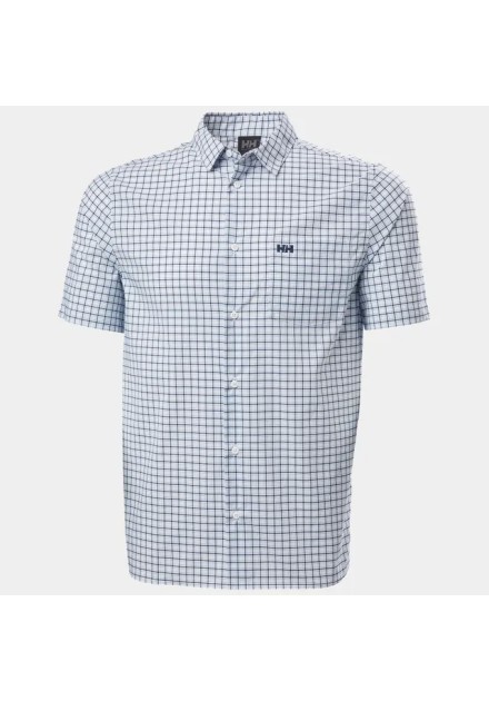 camisa manga corta Helly Hansen de secado rápido hombre blanca