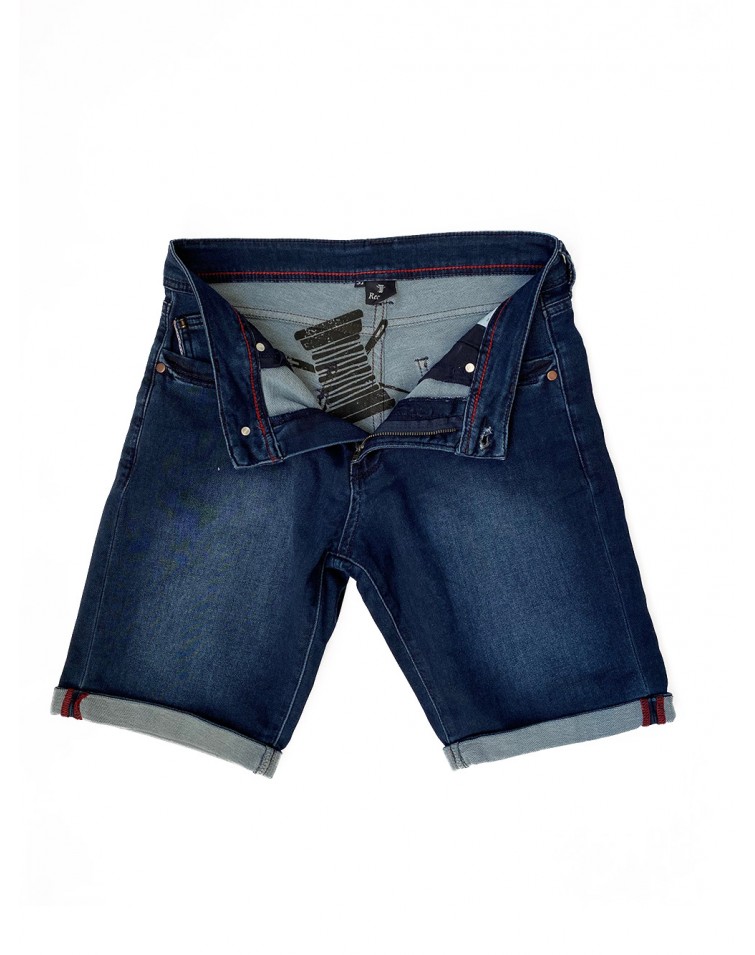 KNITTED DENIM SHORT